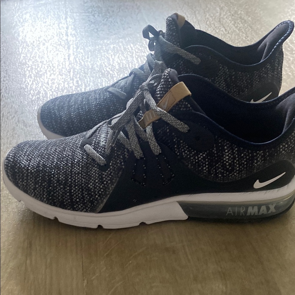 Nike Air Max Black and White Knit Sneakers